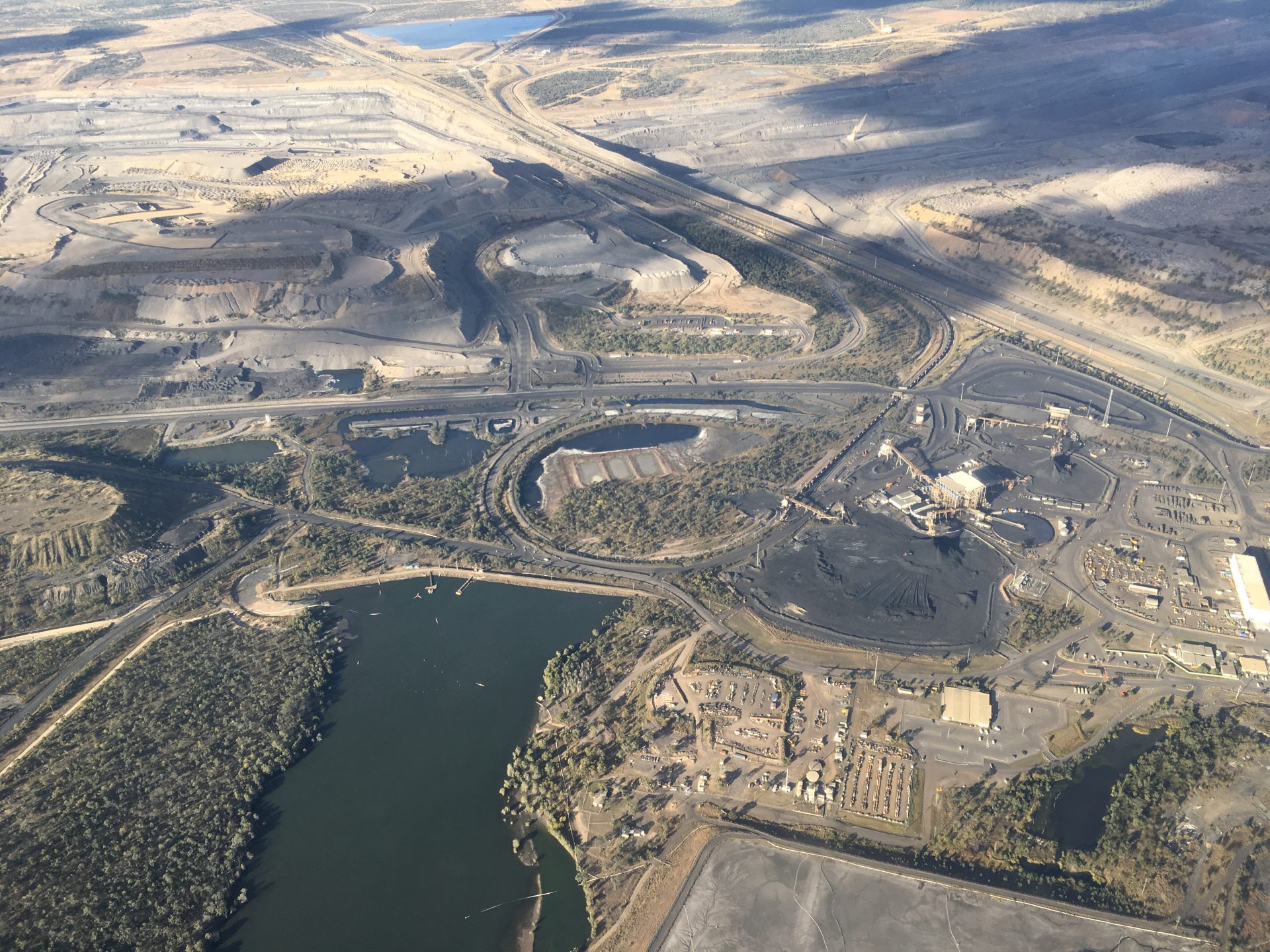 Birds eye view of construction site